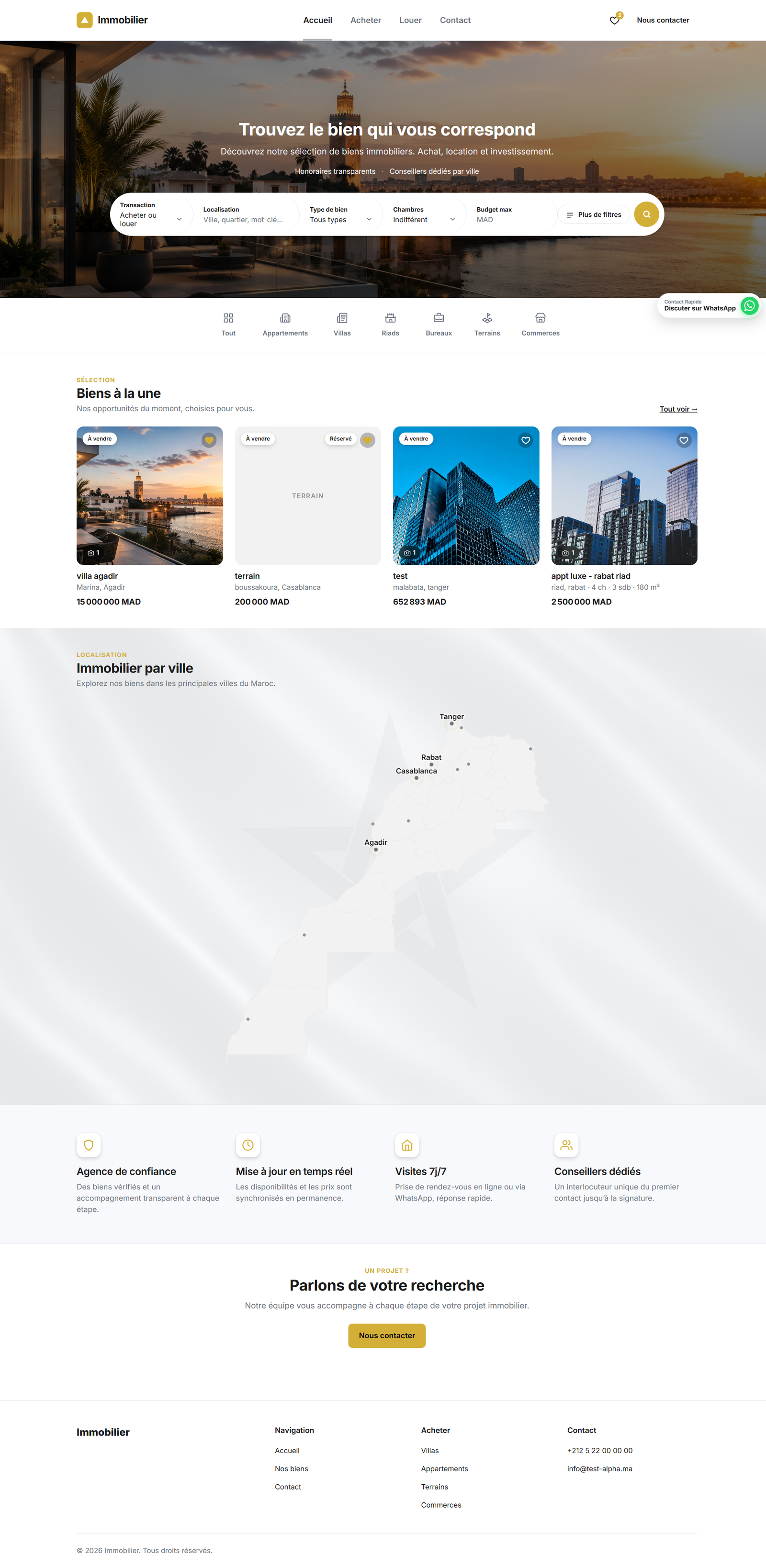 Public real-estate website generated by Vylos